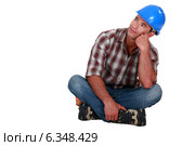 Daydreaming builder. Стоковое фото, фотограф Phovoir Images / Фотобанк Лори