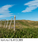 Fence at Witless Bay, Avalon Peninsula, Newfoundland And Labrador, Canada. Стоковое фото, агентство Ingram Publishing / Фотобанк Лори