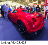 Alfa Romeo 4C. Московский международный автомобильный салон 2014. Редакционное фото, фотограф Сергей Лаврентьев / Фотобанк Лори