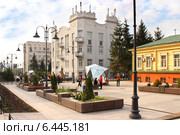 Город Омск. Пешеходная улица Чокана Валиханова (2014 год). Редакционное фото, фотограф Виктор Топорков / Фотобанк Лори