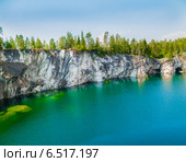 Бирюзовая вода Мраморного каньона (2014 год). Редакционное фото, фотограф Наталья Воропинова / Фотобанк Лори