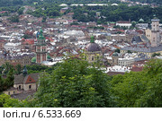 Вид на Львов с горы Высокий Замок, Украина (2010 год). Стоковое фото, фотограф Михаил Марковский / Фотобанк Лори