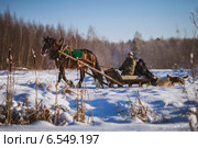 Зимняя забава - катание в санях (2014 год). Редакционное фото, фотограф Ольга Денисова / Фотобанк Лори