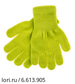knitted woolen baby gloves. Стоковое фото, фотограф Андрей Армягов / Фотобанк Лори