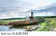 Старый, ржавый катер на берегу Белого моря. 3D анимация. Стоковая анимация, аниматор Parmenov Pavel / Фотобанк Лори