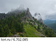 Гора в тумане. Стоковое фото, фотограф Nikitin / Фотобанк Лори