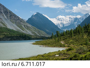 Озеро Аккем, гора Белуха. Стоковое фото, фотограф Вячеслав Скоробогатов / Фотобанк Лори