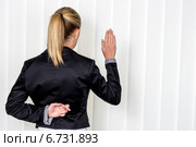 woman making false statements. Стоковое фото, фотограф Erwin Wodicka / Фотобанк Лори