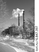 Николаевская ТЭЦ. Хабаровский край. Зима (2014 год). Редакционное фото, фотограф Валерий Акулич / Фотобанк Лори