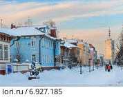Архангельск. Улица Чумбарова-Лучинского зимой (2015 год). Редакционное фото, фотограф Марина Славина / Фотобанк Лори