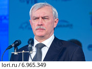 Губернатор Санкт-Петербурга Георгий Полтавченко (2015 год). Редакционное фото, фотограф Александр Тарасенков / Фотобанк Лори