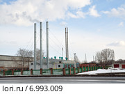 Город Заводоуковск. Трубы газовой котельной (2014 год). Стоковое фото, фотограф Александр Тараканов / Фотобанк Лори