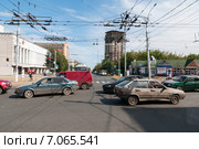 Перекресток Карла Маркса и Воровского. Киров (2012 год). Редакционное фото, фотограф Ольга Визави / Фотобанк Лори