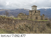 Сентинский храм в горах Карачаево-Черкесии. Стоковое фото, фотограф Алексей Бок / Фотобанк Лори
