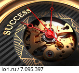 Надпись Success (Успех) на черно-золотых часах. Стоковая иллюстрация, иллюстратор Илья Урядников / Фотобанк Лори