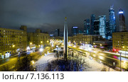Площадь Дорогомиловская Застава, Москва. Таймлапс (2015 год). Редакционное видео, видеограф Серёга / Фотобанк Лори
