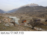 Долина реки Черек ранней весной, Кабардино-Балкария (2015 год). Стоковое фото, фотограф Алексей Гусев / Фотобанк Лори
