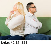 Married couple after quarrel. Стоковое фото, фотограф Яков Филимонов / Фотобанк Лори