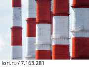 Красные и белые трубы. Стоковое фото, фотограф Юрий Губин / Фотобанк Лори