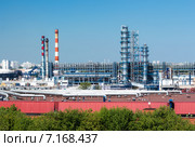 Московский нефтеперерабатывающий завод в Капотне, Россия. Стоковое фото, фотограф Юрий Губин / Фотобанк Лори