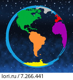 World Colourful Represents Colours Globalise And Multicolored. Стоковая иллюстрация, иллюстратор Stuart Miles / Фотобанк Лори