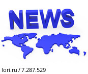 News World Means Newsletter Globalization And Globalise. Стоковая иллюстрация, иллюстратор Stuart Miles / Фотобанк Лори