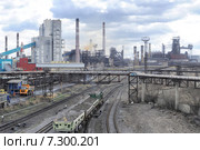 Вид на территорию Новолипецкого металлургического комбината. Стоковое фото, фотограф Сайганов Александр / Фотобанк Лори