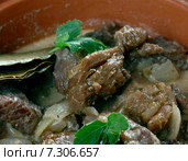 Zoervleis, мясное блюдо из конины из провинции Лимбург, Нидерланды. Стоковое фото, фотограф Александр Fanfo / Фотобанк Лори