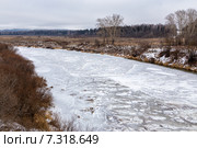 Река Воя поздней осенью (2014 год). Стоковое фото, фотограф Сергей Лаврентьев / Фотобанк Лори