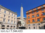 Italy - Piazza della Minerva, square in Rome near the PantheonItaly, Lazio, Rome, Santa Maria's obelisk. Редакционное фото, агентство BE&W Photo / Фотобанк Лори