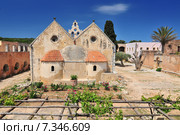 Arkadi Monastery, symbol of the struggle of Cretans against the Ottoman Empire , Rethymno, Crete, Greece. Стоковое фото, агентство BE&W Photo / Фотобанк Лори
