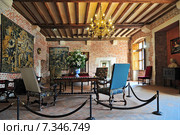 Interior of Clos Luce mansion in Amboise. Leonardo da Vinci lived here for the last three years of his life and died there on 2 May 1521. Редакционное фото, агентство BE&W Photo / Фотобанк Лори