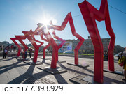 Украшение Манежной площади к 70-летию Победы, Москва (2015 год). Редакционное фото, фотограф Давид Мзареулян / Фотобанк Лори