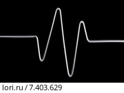 Белая синусоида на черном фоне. Стоковая иллюстрация, иллюстратор Сергей Эшметов / Фотобанк Лори