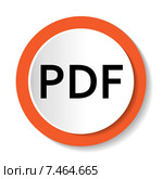 Значок файл PDF. Стоковая иллюстрация, иллюстратор Наталия Попова / Фотобанк Лори