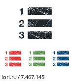 Numbered list grunge icon set. Стоковая иллюстрация, иллюстратор Иван Рябоконь / Фотобанк Лори