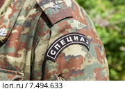 Погон и нарукавный шеврон бойца спецназа ГУФСИН. Стоковое фото, фотограф FotograFF / Фотобанк Лори