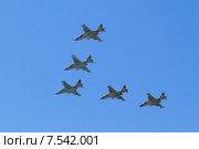 Генеральная репетиция Парада Победы 2015 года. Москва, Россия. Су-25см. Редакционное фото, фотограф Евгений Лихолатов / Фотобанк Лори