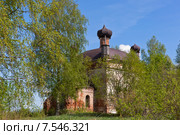 Заброшенная церковь Рождества Пресвятой Богородицы в деревне Жаворонково Верховажского района Вологодской области (2015 год). Стоковое фото, фотограф Николай Мухорин / Фотобанк Лори