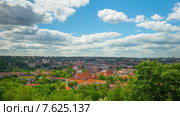 Вильнюс, Литва, панорамный таймлапс (2014 год). Стоковое видео, видеограф Алексас Кведорас / Фотобанк Лори