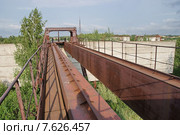 Заброшенный консольно-козловой кран ккл-12.5 в Ликино-Дулёво (2015 год). Стоковое фото, фотограф Павел Москаленко / Фотобанк Лори