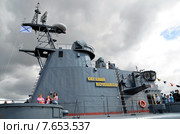 Санкт-Петербург, Международный военно-морской салон 2015 (IMDS-2015). Малый десантный корабль на воздушной подушке проекта 12322 "Евгений Кочешков" Редакционное фото, фотограф Светлана Колобова / Фотобанк Лори