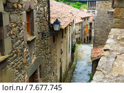 picturesque houses in mountains village. Catalonia. Стоковое фото, фотограф Яков Филимонов / Фотобанк Лори