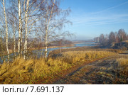 Поздняя осень на реке Уче (2014 год). Стоковое фото, фотограф Елена Коромыслова / Фотобанк Лори