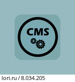 Pale blue CMS settings sign. Стоковая иллюстрация, иллюстратор Иван Рябоконь / Фотобанк Лори