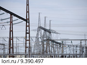 Power station with pylons and power lines. Стоковое фото, фотограф Lisa Wahman / PantherMedia / Фотобанк Лори