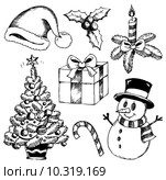 Christmas stylized drawings 1. Стоковая иллюстрация, иллюстратор Klara Viskova / PantherMedia / Фотобанк Лори
