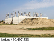 Открытый склад инертных материалов (песок, щебень) Стоковое фото, фотограф Юлия Ухина / Фотобанк Лори
