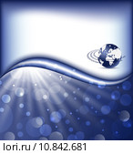 Abstract blue card with Earth planet . Стоковое фото, фотограф Oleg Tirunov / PantherMedia / Фотобанк Лори
