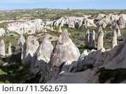 Скалы в долине любви. Каппадокия. Турция (2015 год). Стоковое фото, фотограф Сергей Афанасьев / Фотобанк Лори